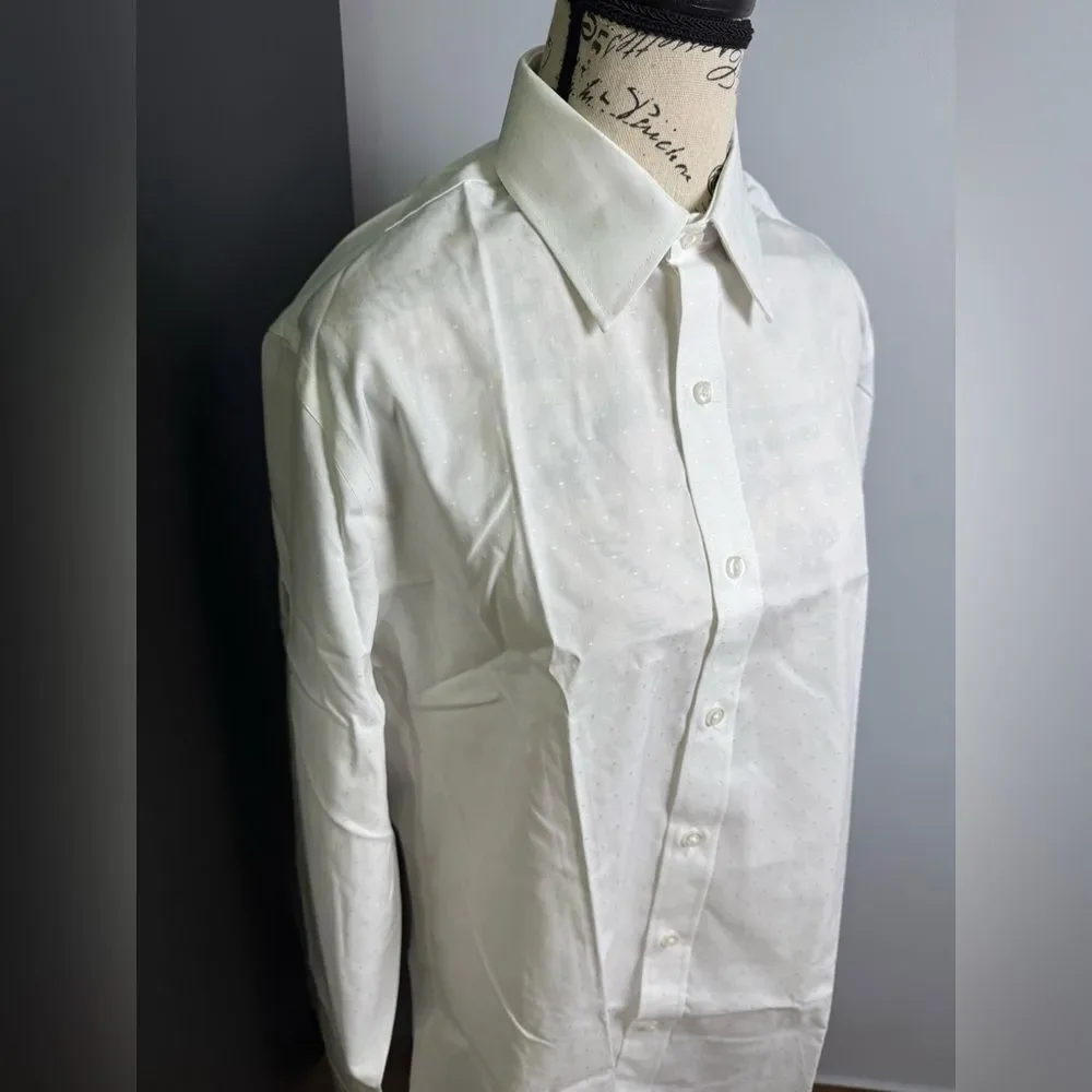 J.Crew Bowery wrinkle-free dobby dress shirt with point collar NWT Size M